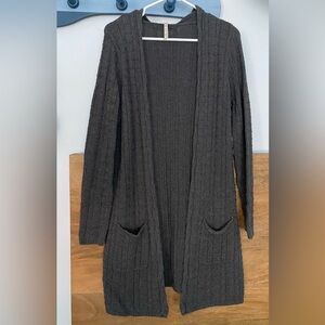 Leo & Nicole Charcoal Textured Cardigan